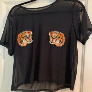 Black Tiger Sheer Shirt
